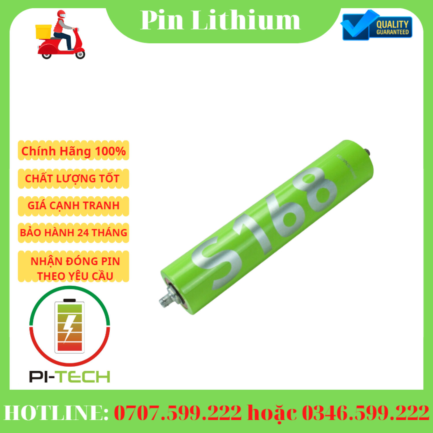 Pin ion 3.5/4.2v 60280 70Ah ( Đã Đo dung lượng từng Cell ) 1 Pin ion 3.5/4.2v 60280 70Ah ( Đã Đo dung lượng từng Cell )