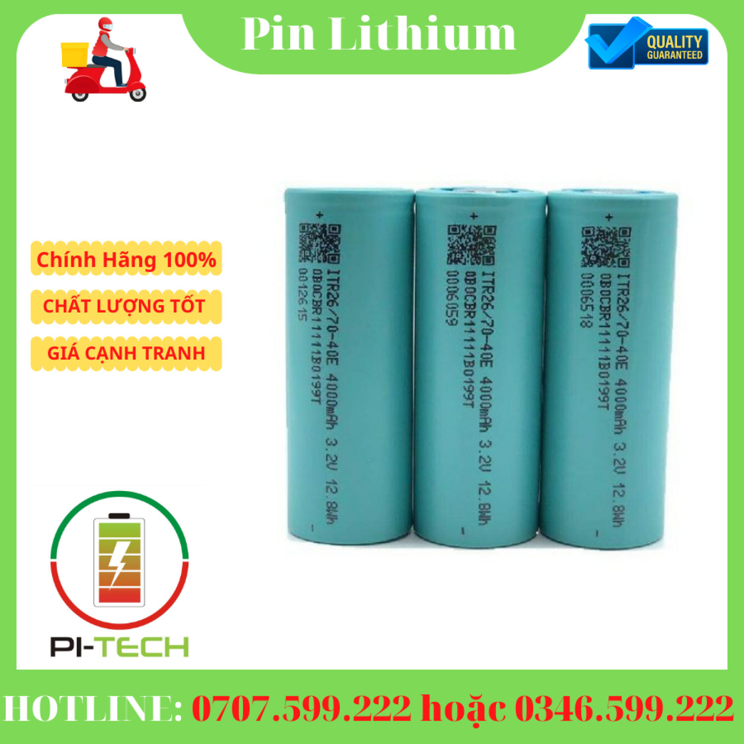 Pin Lithium Sắt đầu phẳng 26700 4000mAh 3.2v 3C max 8C sx 2021 1 Pin Lithium Sắt đầu phẳng 26700 4000mAh 3.2v 3C max 8C sx 2021